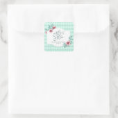Sticker gepersonaliseerde Elegant Floral Wedding (Tas)