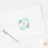 Sticker gepersonaliseerde Elegant Floral Wedding (Envelop)