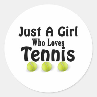 Sticker Gewoon een meisje dat van Tennis houdt