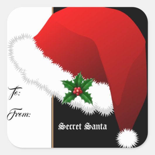 Sticker Gift Labels Geheim Santa (Voorkant)