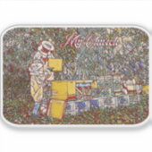 Sticker Glas in lood voor bijenteelt (Voorkant)