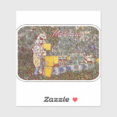 Sticker Glas in lood voor bijenteelt (Vel)