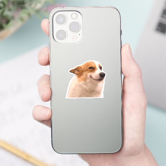 Sticker Glimlachend Corgi Meme (Telefoon)