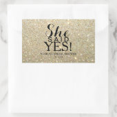 Sticker | Glitter Vrijgezellenfeest - Ze zei ja! (Tas)