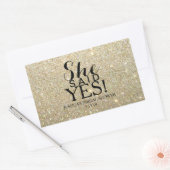 Sticker | Glitter Vrijgezellenfeest - Ze zei ja! (Envelop)