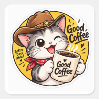 sticker goede koffie
