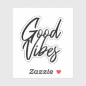 sticker "GOEDE VIBES" doorzichtig (Vel)