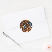 Sticker - Golden Ochre Celestial Moon Mystic Lunar (Envelop)