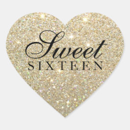 Sticker - Gouden Glitter Fab Sweet 16