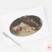  Sticker Graduation Cap Gown Vrouwen Profiel (Envelop)