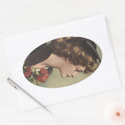  Sticker Graduation Cap Gown Vrouwen Profiel (Envelop)