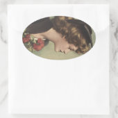  Sticker Graduation Cap Gown Vrouwen Profiel (Tas)