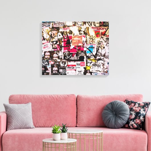 Sticker Graffiti Canvas Afdruk (Insitu (Woonkamer))