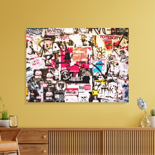 Sticker Graffiti Canvas Afdruk (Insitu (Woonkamer))