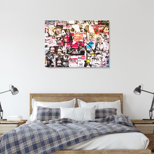 Sticker Graffiti Canvas Afdruk (Insitu (Slaapkamer))