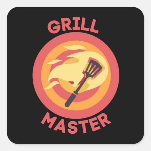 STICKER-GRILL MASTER VIERKANTE STICKER (Voorkant)