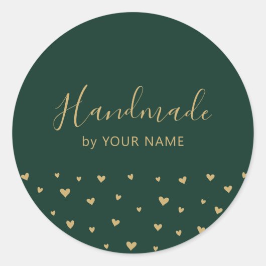 Sticker Groen eenvoudig geluid handgemaakte verpak (Voorkant)