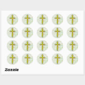 Sticker Groene Faith Cross Style (Vel)