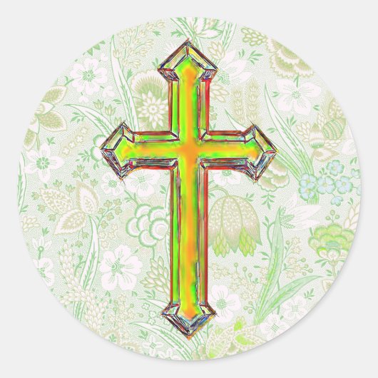 Sticker Groene Faith Cross  Style (Voorkant)