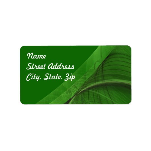 Sticker Groene Fractal Background Address (Voorkant)