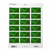 Sticker Groene Fractal Background Address (Full Sheet)