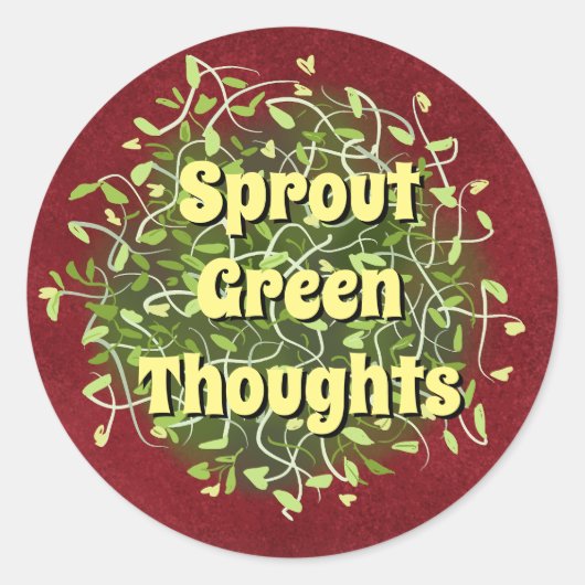 Sticker groene gezonde leefspruitjes (Voorkant)