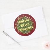 Sticker groene gezonde leefspruitjes (Envelop)