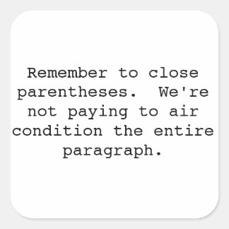 Sticker haakjes sluiten