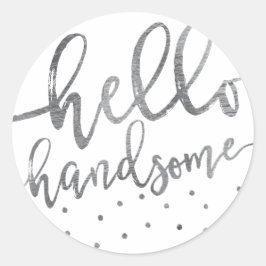 STICKER hallo | Modern grijs