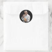 Sticker. Halloween. The Mad Scientist Ronde Sticker (Tas)