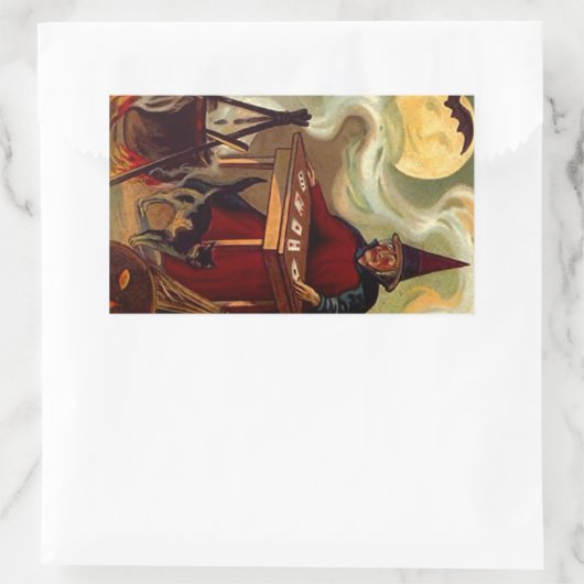 Sticker  Halloween Witch Tarot Black Cat (Tas)