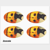 Sticker Halloween Zwart Kitten in JOL Cat (Vel)
