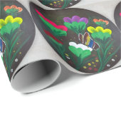 Sticker- Handgemaakte kunst - Vlinderbloem Cadeaupapier (Rol Hoek)
