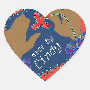 Sticker Hands Needlepoint die Persoonlijke naam op