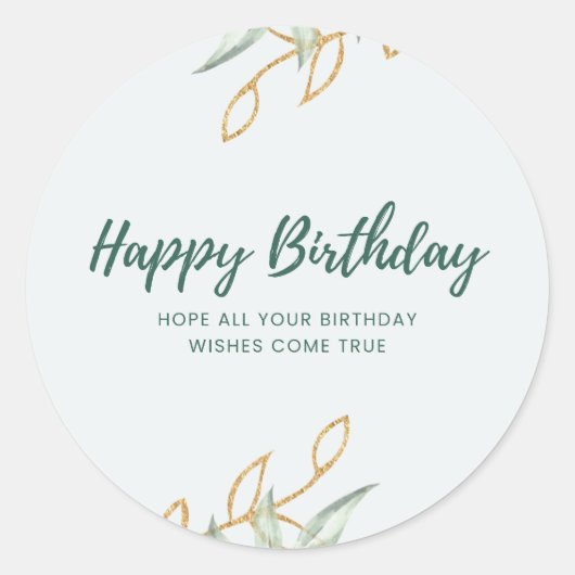 Sticker happy birthday (Voorkant)