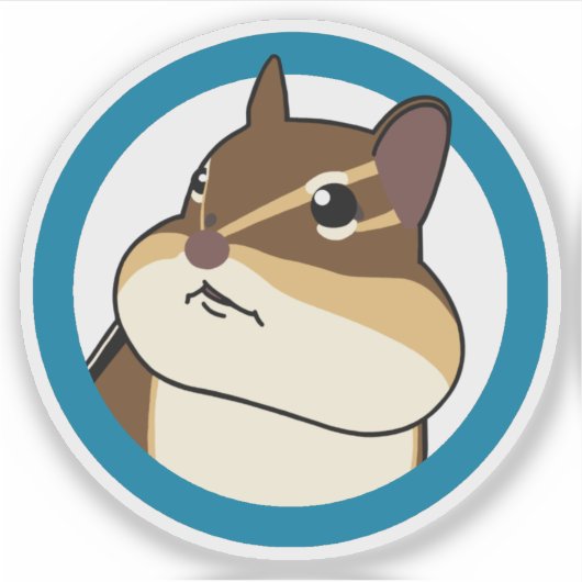 Sticker Happy Chippy Chipmunk 幸せそうなシマリ ス の ス テ ッ カ (Voorkant)