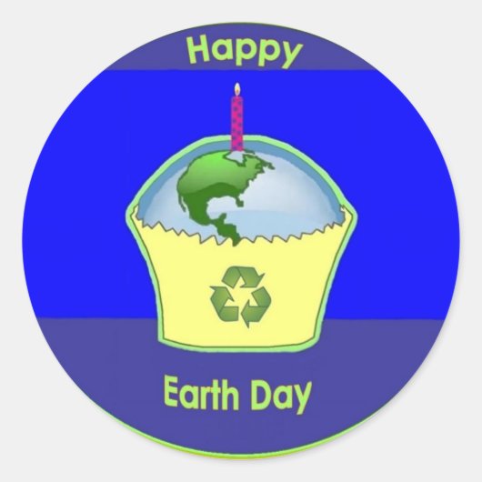 sticker - Happy Earth Day (Voorkant)