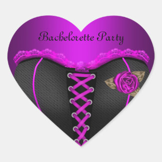 Sticker Hart Afscheid Van De Meisjes Purple korset