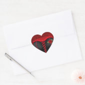 Sticker Hart Bachelorette Party Zwart Rood Corset (Envelop)