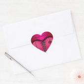 Sticker Hart Bruidsfeest Roze Perzik Corset (Envelop)