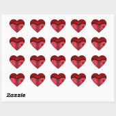Sticker Hart Bruidsfeest Zwarte Rode Corset (Vel)