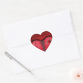 Sticker Hart Bruidsfeest Zwarte Rode Corset (Envelop)