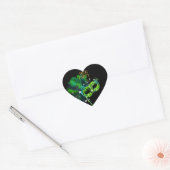 Sticker Hart MASK Limoengroen Goud Feest (Envelop)