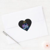 Sticker Hart MASK Turkoois Blauw Goud (Envelop)