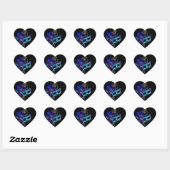 Sticker Hart MASKER Blauw Goud Feest (Vel)