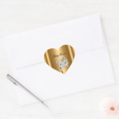 Sticker Hart MASKER Goud Zilver Feest (Envelop)