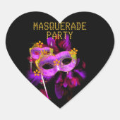 Sticker Hart MASQUERADE Roze Goud (Voorkant)