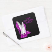 Sticker Hart Roze hoge hakken schoenen (Envelop)