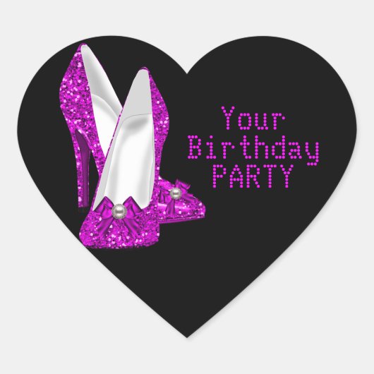 Sticker Hart Roze Naaldhakken (Voorkant)