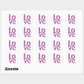 STICKER Hart-tekst LOVE (Vel)
